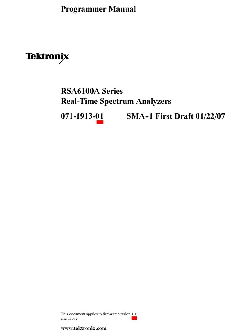 Tektronix RSA6100A Series Programmer's manual
