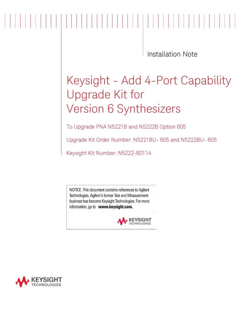 Keysight Technologies N5222-60124 Installation and operation manual