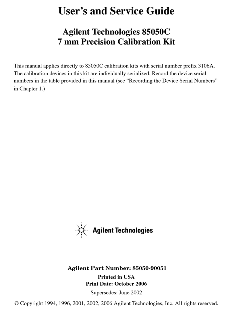Agilent Technologies 85050C User's and service guide