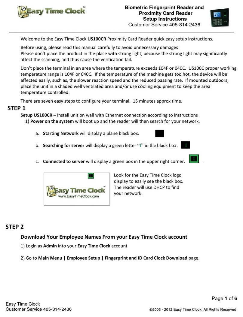 Explore Scientific Easy Time Clock US100CR Setup instructions