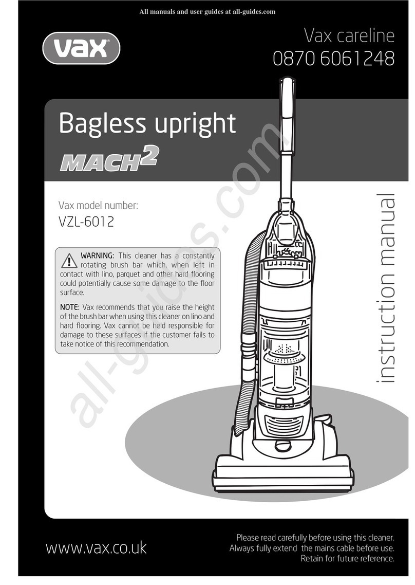 Vax Mach2 VZL-6012 User manual