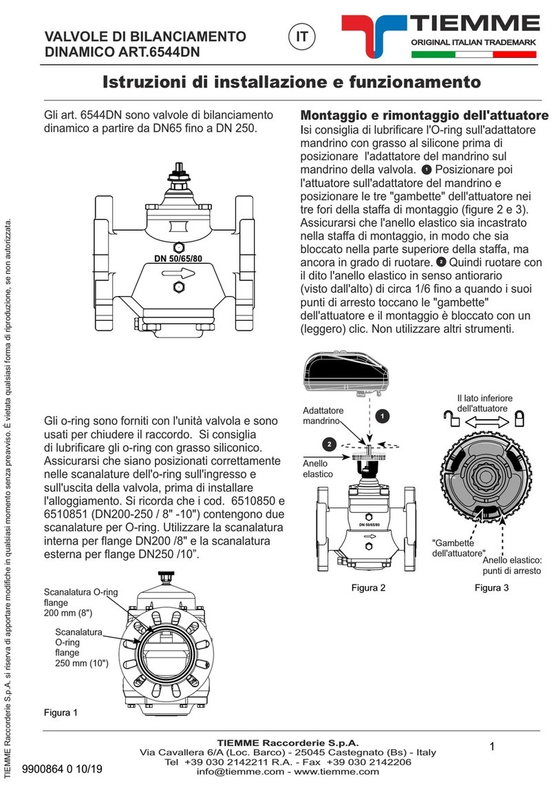 TiEmme ART.6544DN Installation and operation instruction