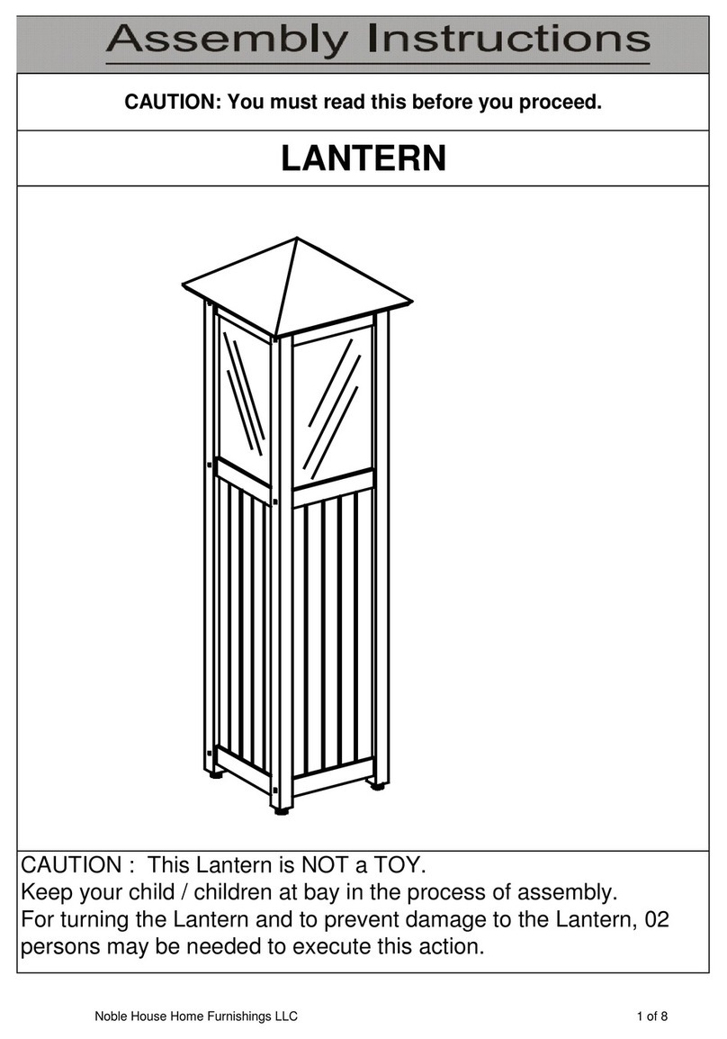 Noble House Home Furnishings LANTERN Assembly instructions
