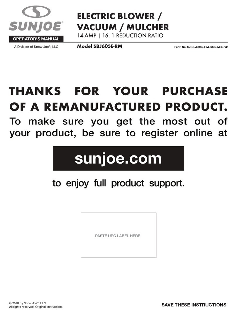 sunjoe SBJ605E-RM User manual