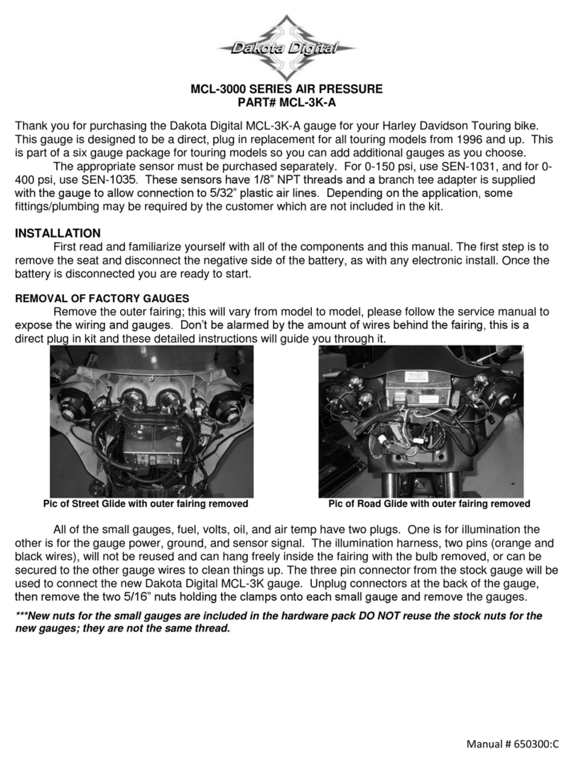 Dakota Digital MCL-3K-A manual
