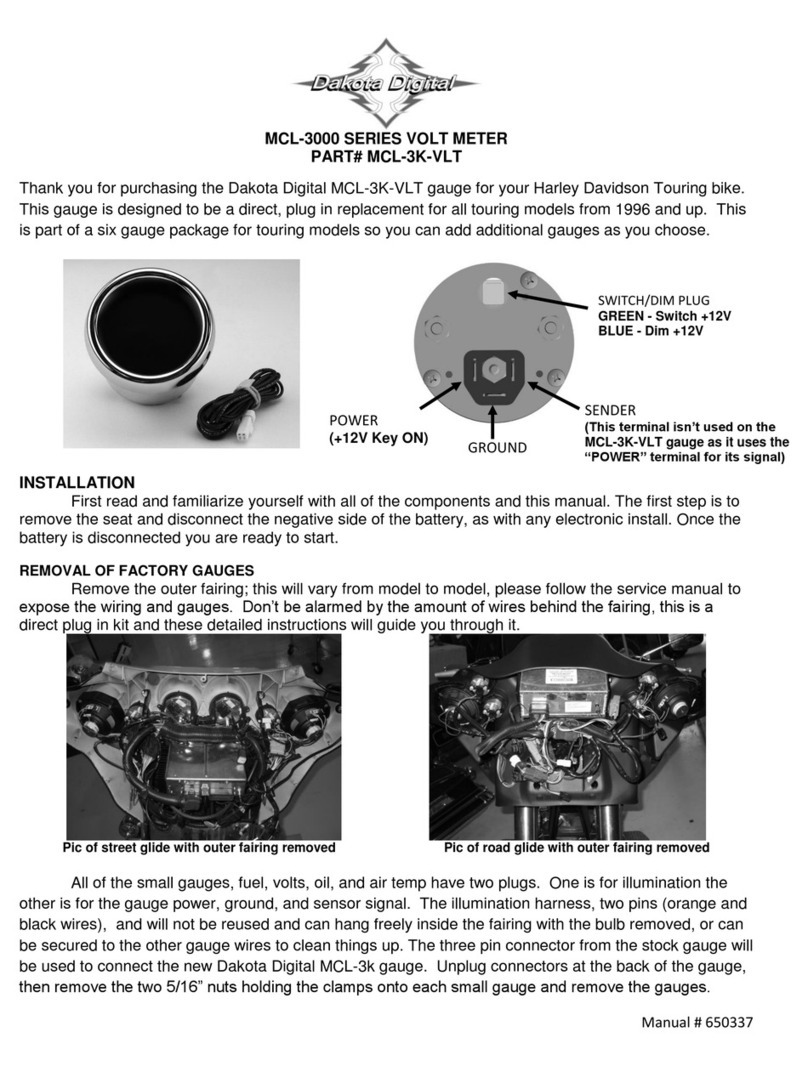 Dakota Digital MCL-3K-VLT manual