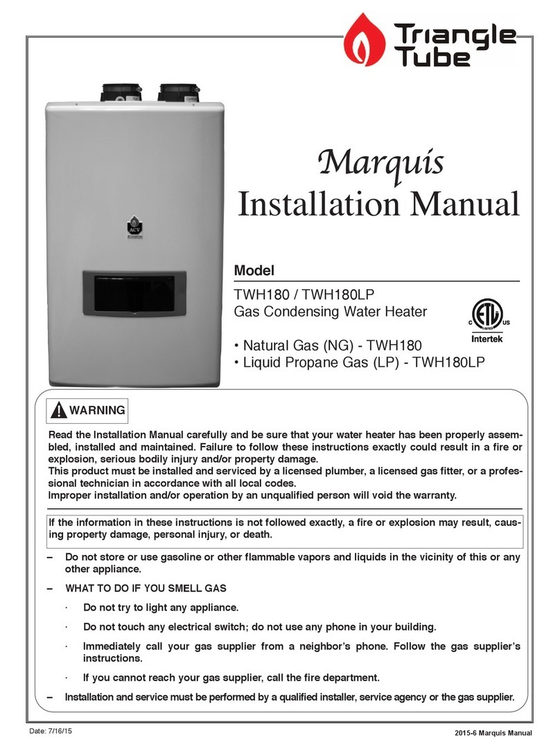 TriangleTube Marquis TWH180LP installation manual TriangleTube Marquis TWH180LP installation manual