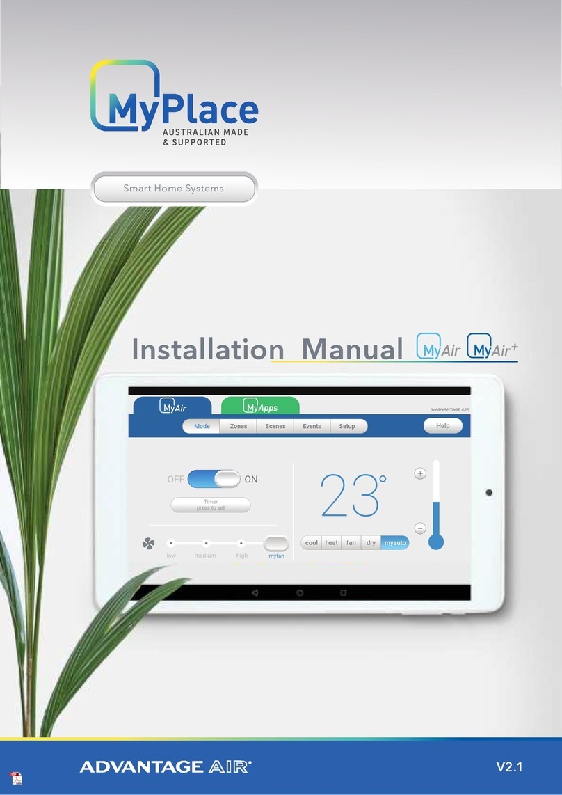 MyPlace ADVANTAGE AIR User manual