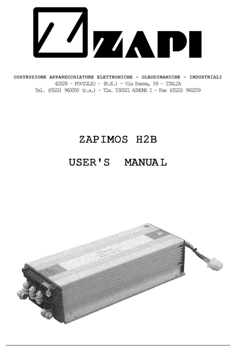 Zapi ZAPIMOS H2 96V 400A User manual