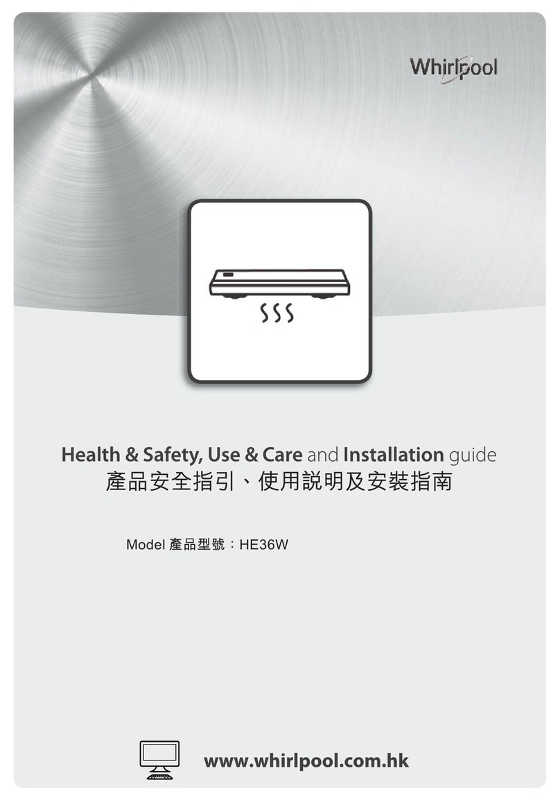 Whirlpool HE36W Health & safety, use & care and installation guide