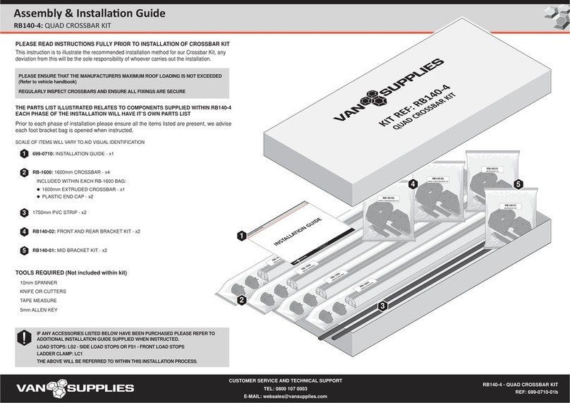 Van Supplies RB140-4 Assembly Installation Guide