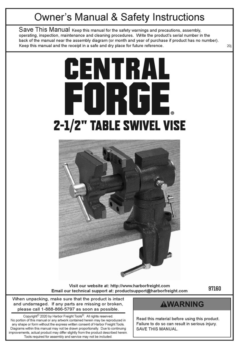Central Forge 97160 Owner's manual & safety instructions
