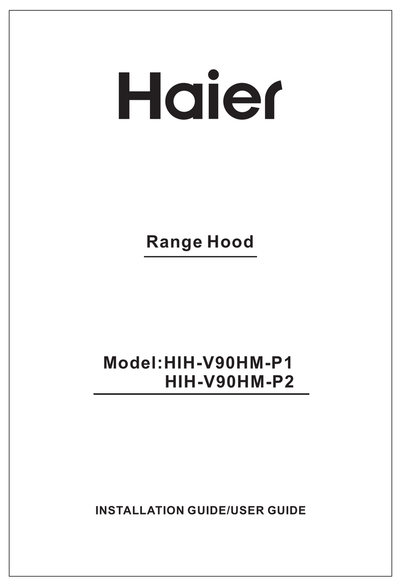 Haier HIH-V90HM-P1 INSTALLATION GUIDE/USER GUIDE