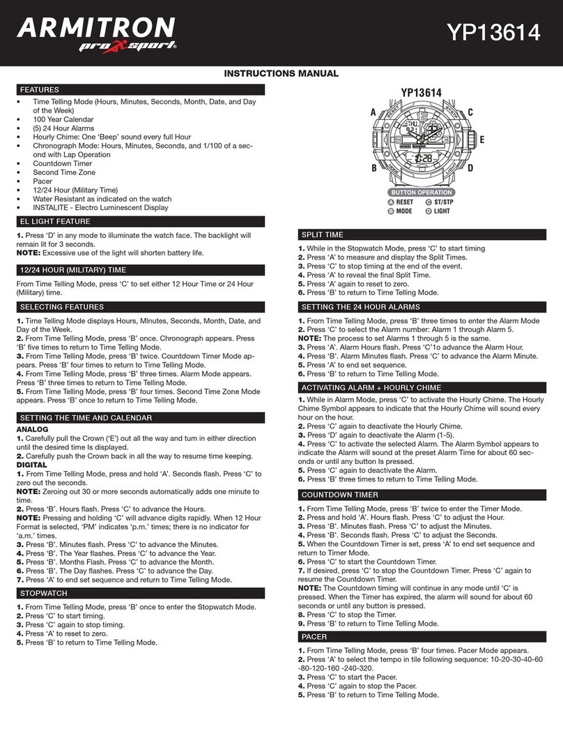 Armitron YP13614 instruction manual