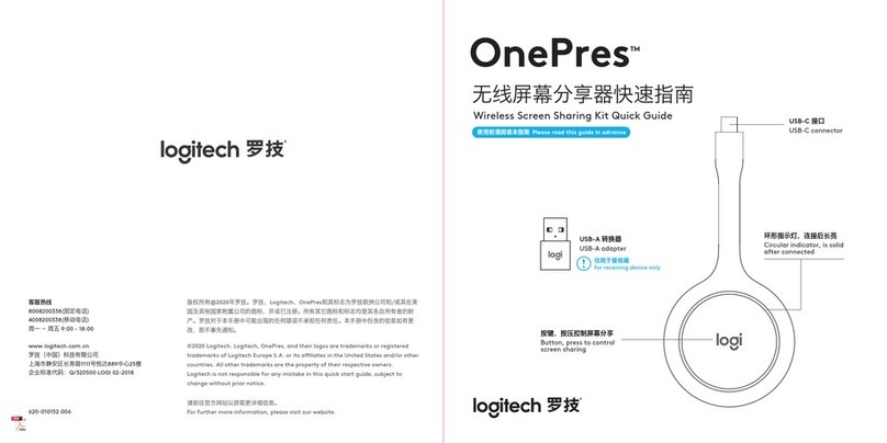 Logitech OnePres quick start guide