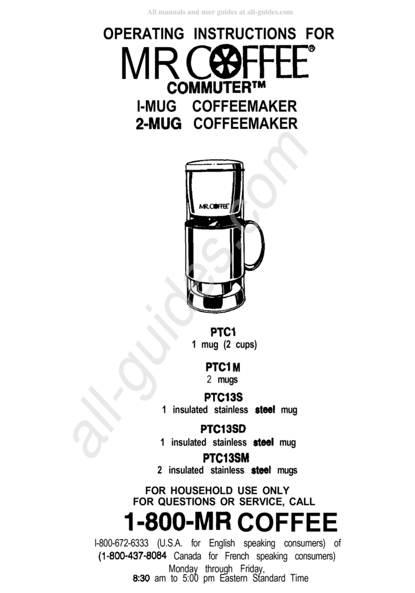 Mr. Coffee Commuter 1-MUG operating instructions Mr. Coffee Commuter 1-MUG operating instructions