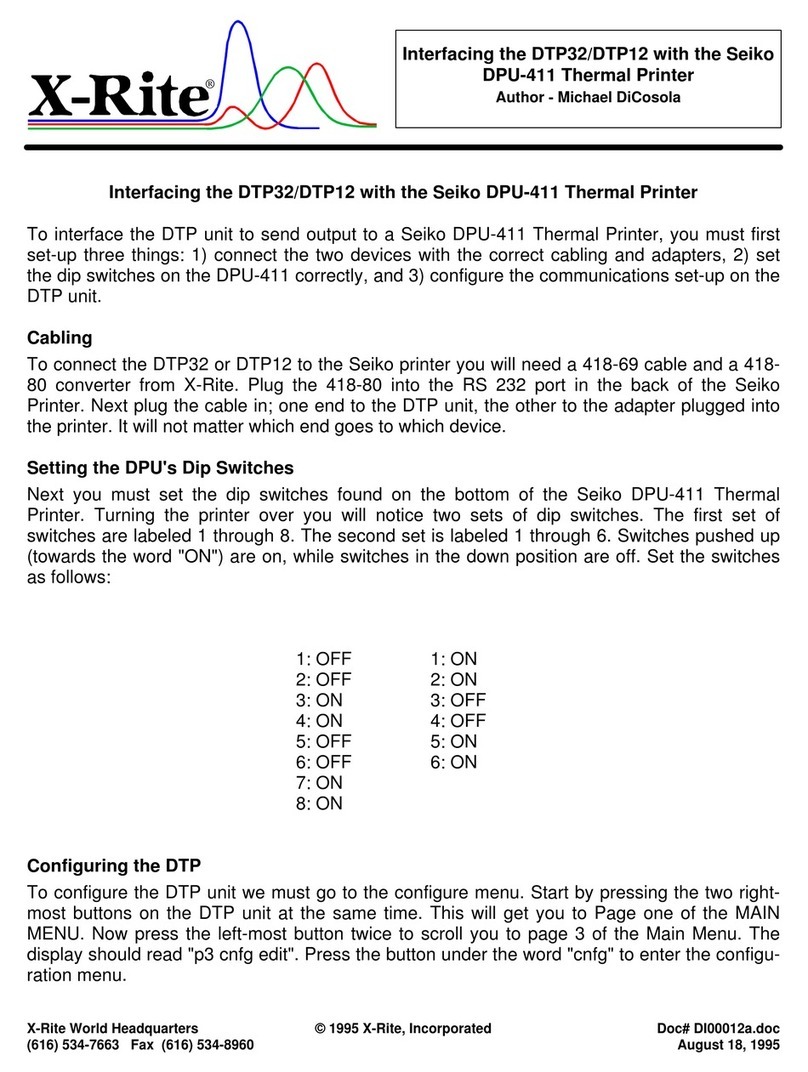 X-Rite DTP32 User manual