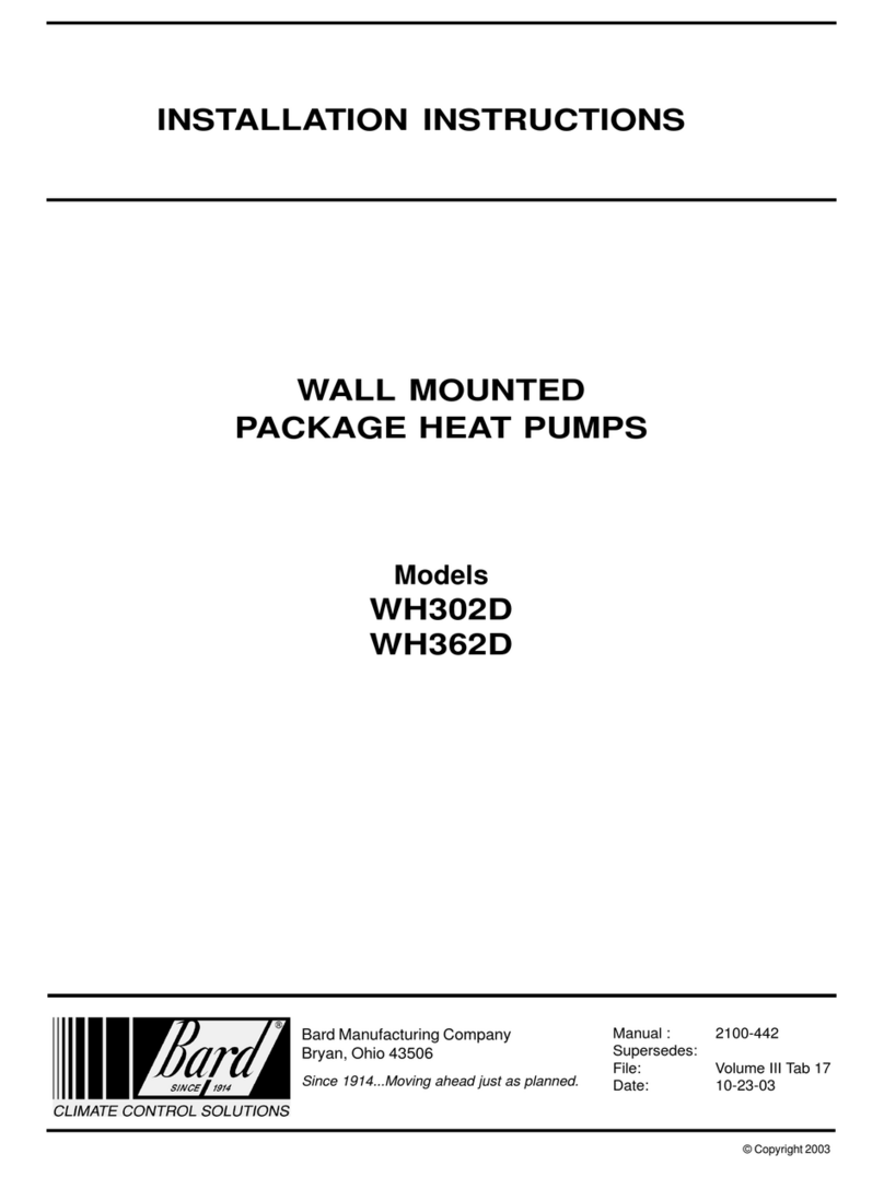 Bard WH302D installation instructions