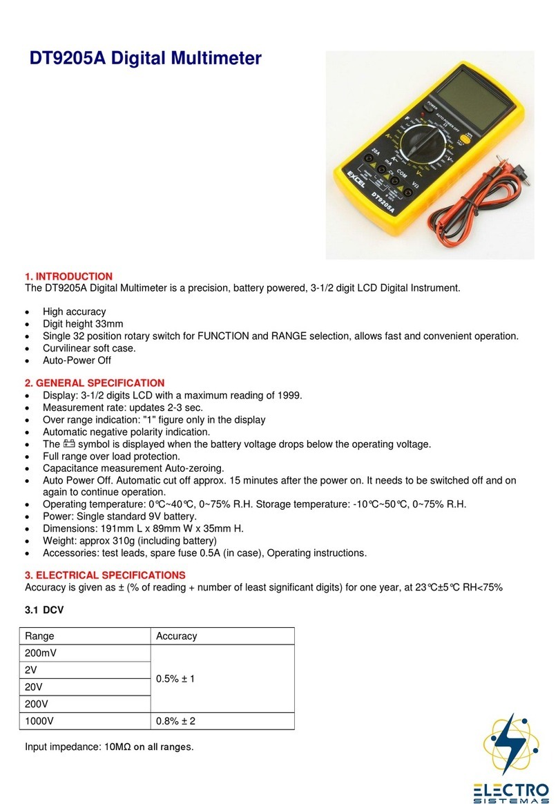 ELECTRO SYSTEMS DT9205A introduction