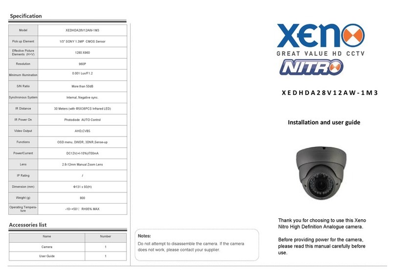 XENO Nitro XEDHDA28V12AW-1M3 Installation and user guide