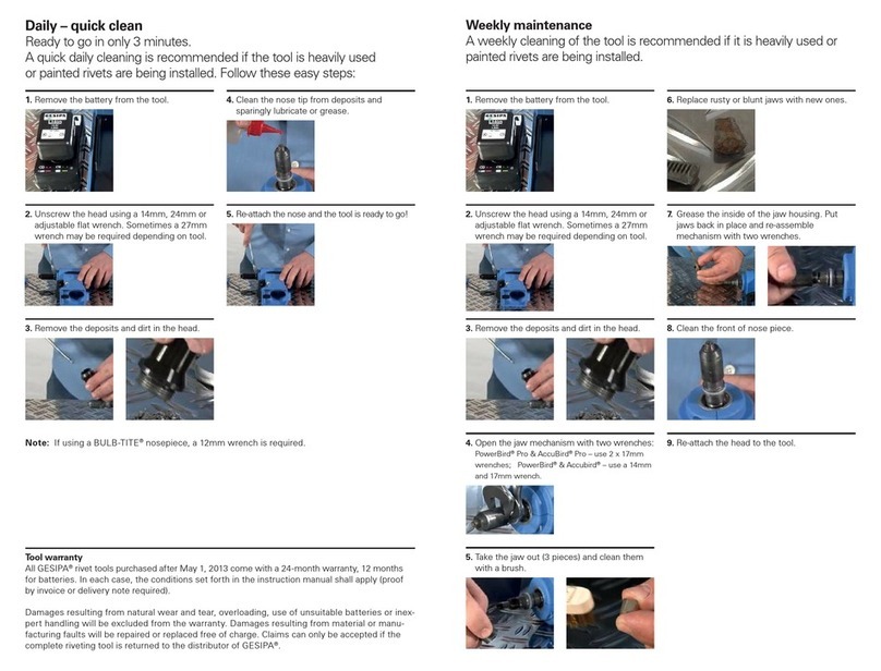 SFS GESIPA AccuBird Pro Maintenance Guidelines