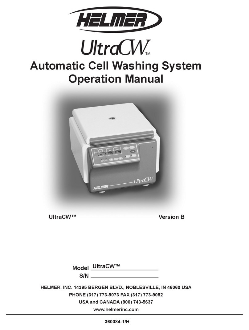 Helmer UltraCW Operation manual