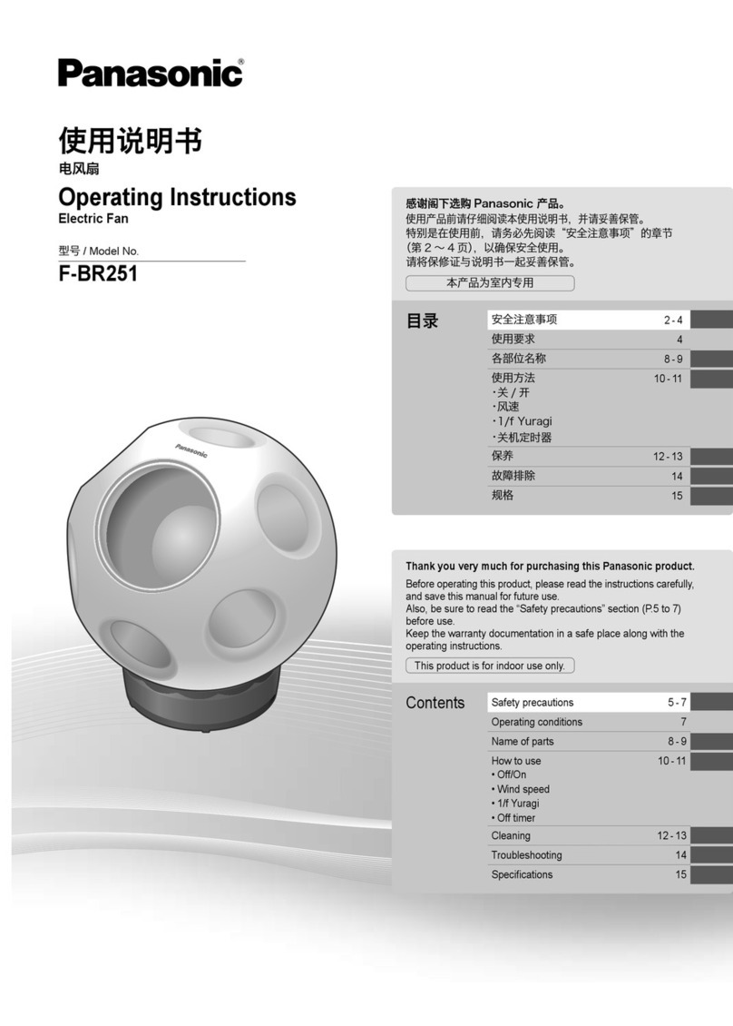 Panasonic F-BR251 operating instructions