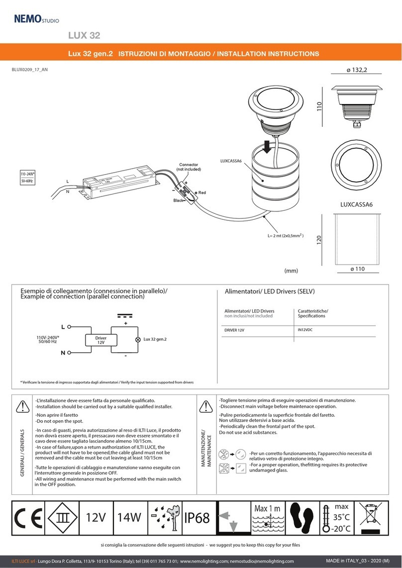 Nemo LUX 32 installation instructions
