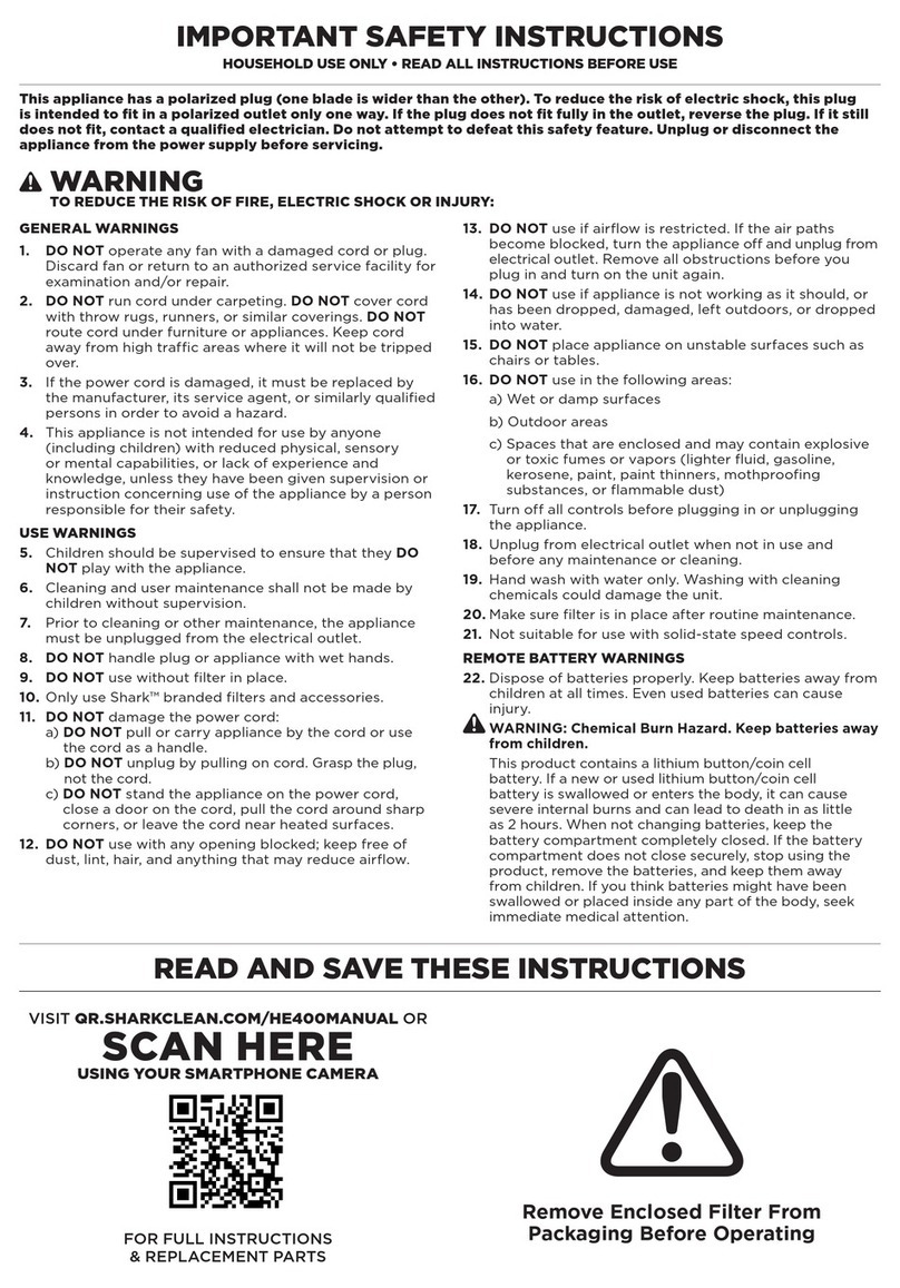 SharkNinja Operating HE400 Series User manual