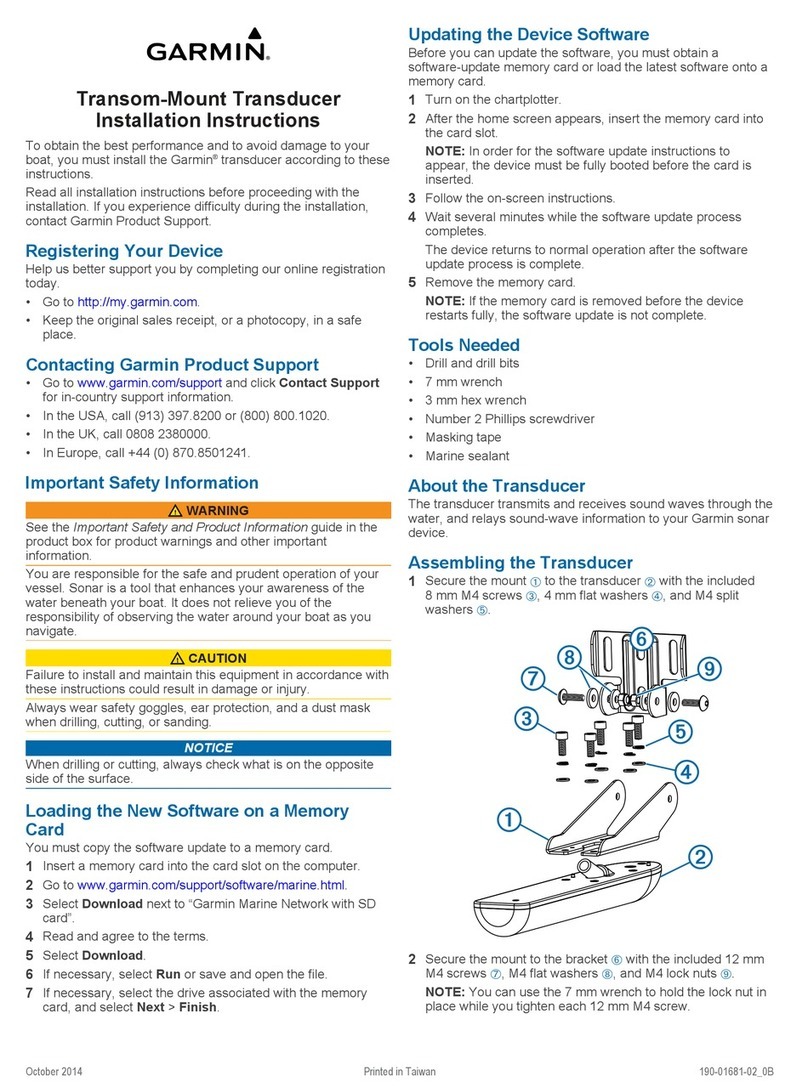 Garmin GT30-TM installation instructions