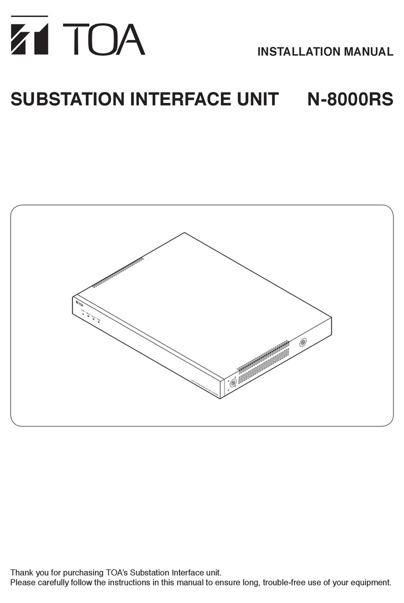 Toa N-8000RS installation manual