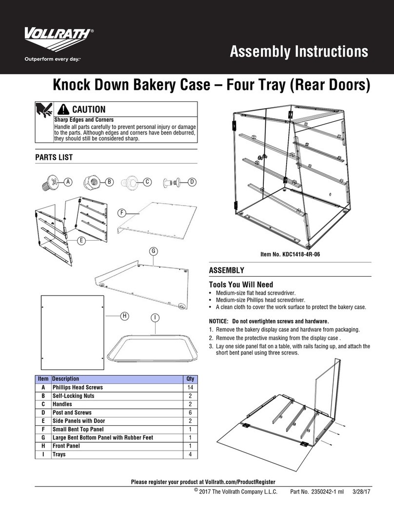 Vollrath KDC1418-4R-06 Assembly instructions