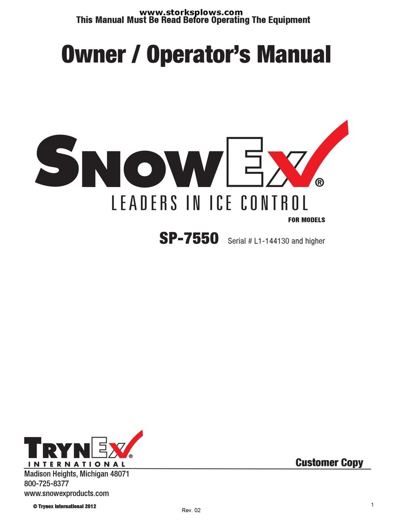 Trynex SnowEx SP-7550 Owner's/operator's manual