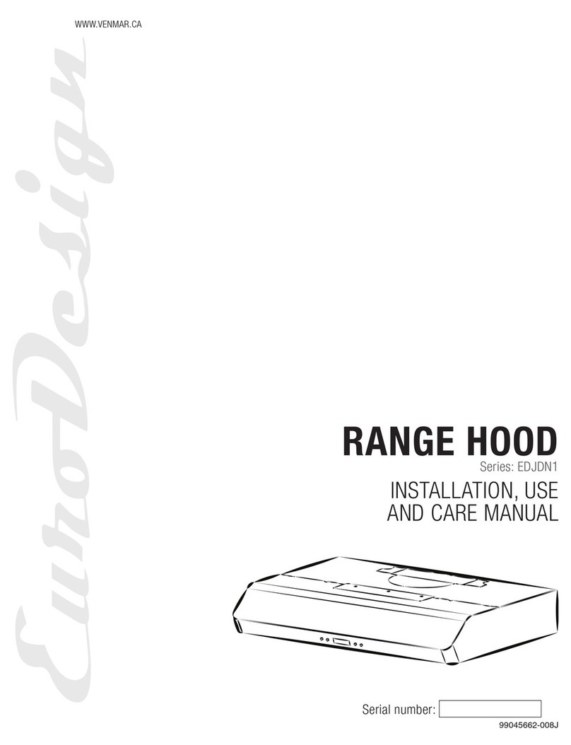 Venmar EuroDesign EDJDN1 Series Instruction and safety manual