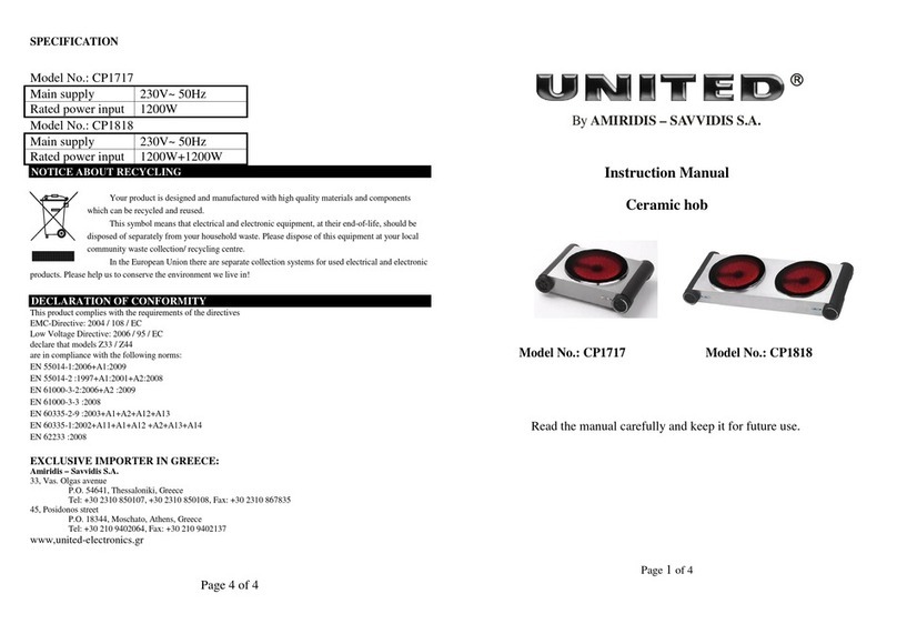 AMIRIDIS-SAVVIDIS United CP1717 instruction manual