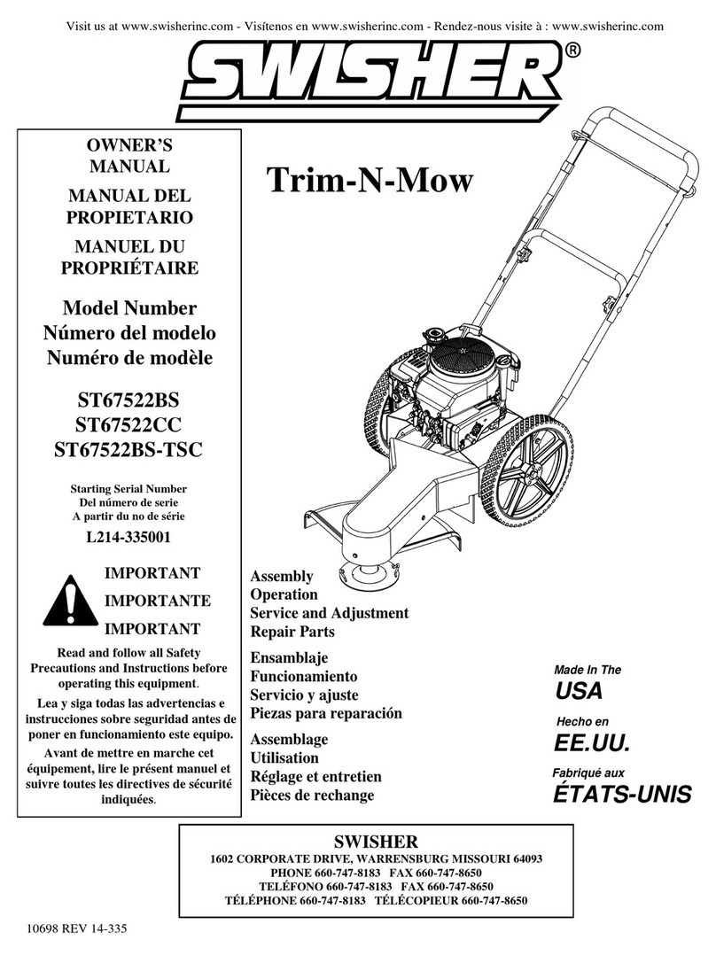 Swisher ST67522CC User manual