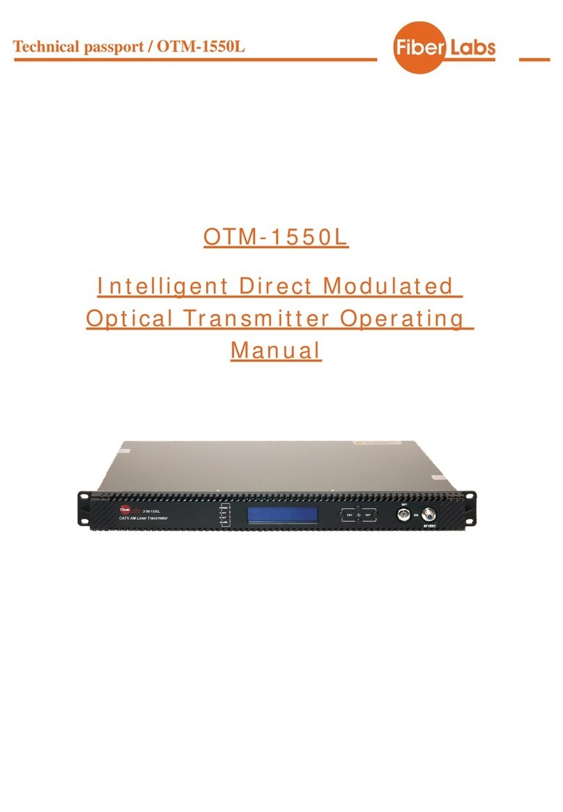 FiberLabs OTM-1550L operating manual