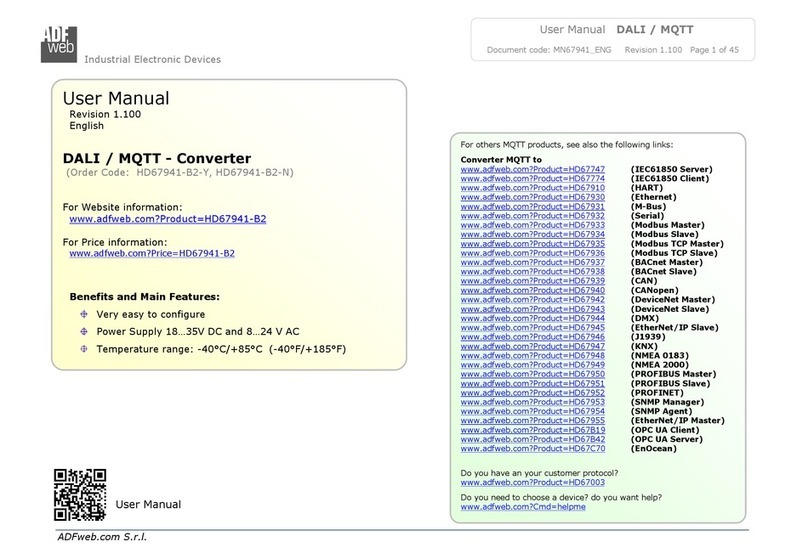 ADF Web HD67941-B2-Y User manual