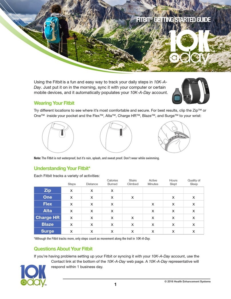 Fitbit Zip 10K-A-Day User manual