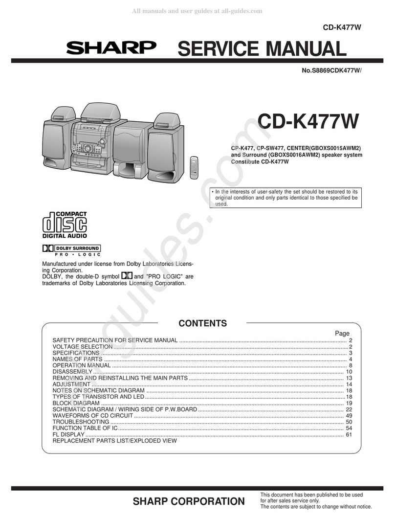 Sharp CD-K477W Service manual