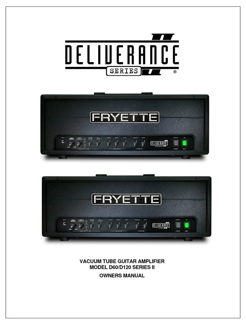 Fryette DELIUERANCE II Series owner's manual