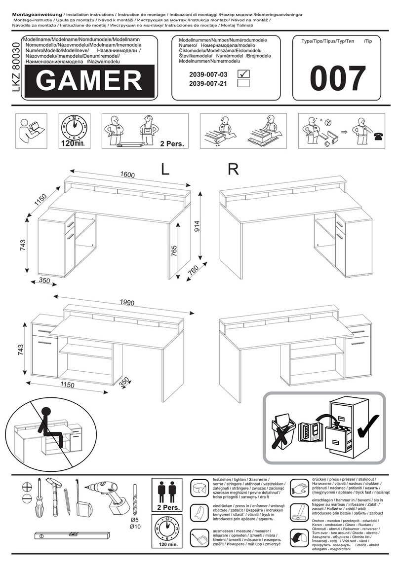 Trendteam GAMER 007 installation instructions Trendteam GAMER 007 installation instructions