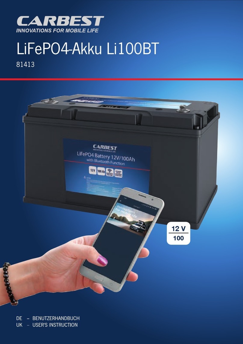 Carbest LifePO4-Akku Li100BT User instruction