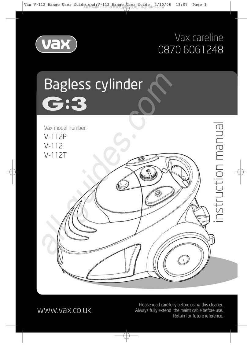 Vax V-112P User manual Vax V-112P User manual