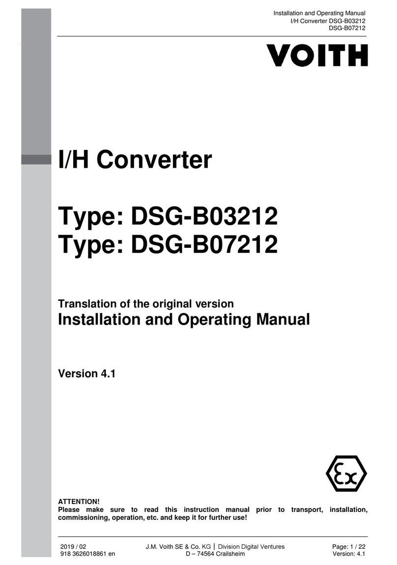 Voith DSG-B03212 Installation and operating manual