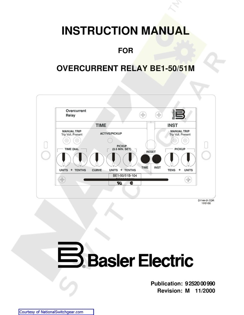 Basler BE1-50/51M-100 Series User manual Basler BE1-50/51M-100 Series User manual