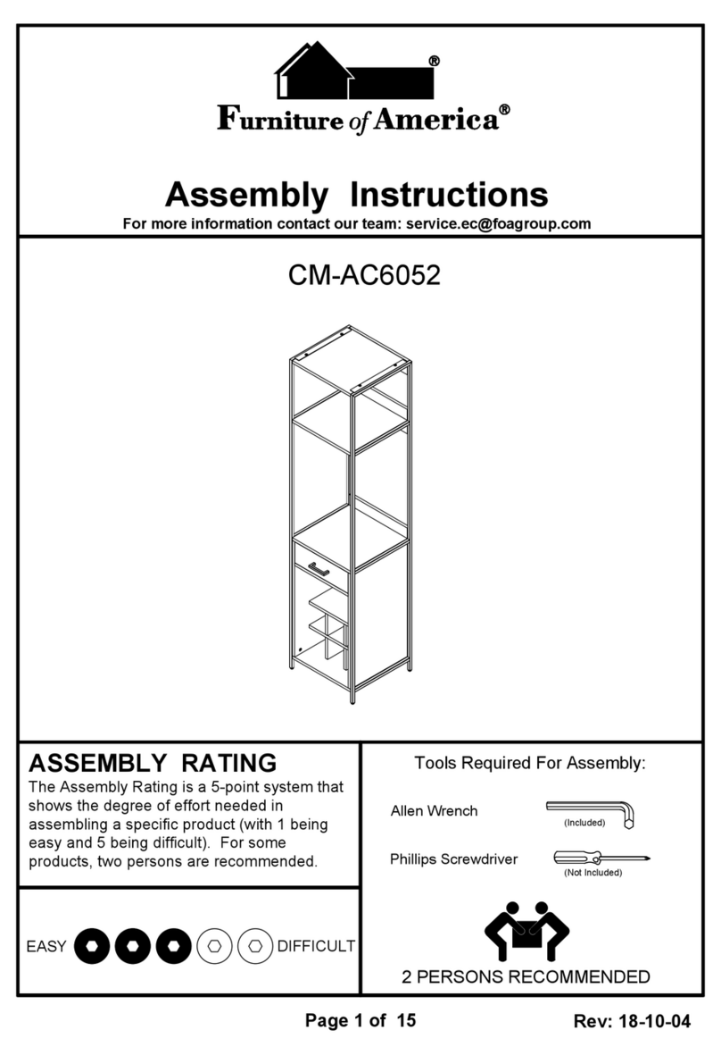 Furniture of America CM-AC6052 Assembly instructions