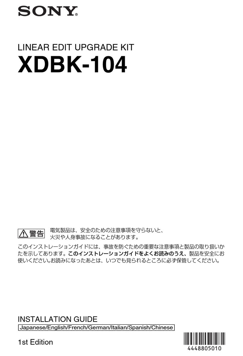 Sony XDBK-104 User manual Sony XDBK-104 User manual