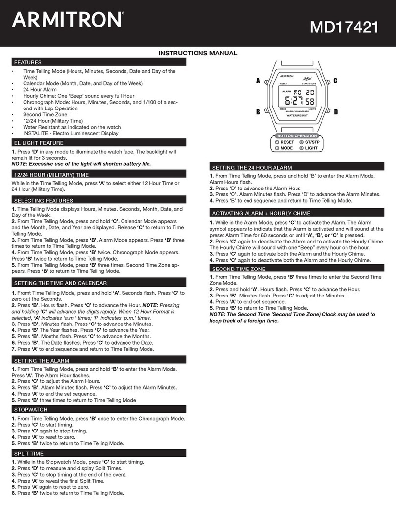 Armitron MD17421 instruction manual Armitron MD17421 instruction manual