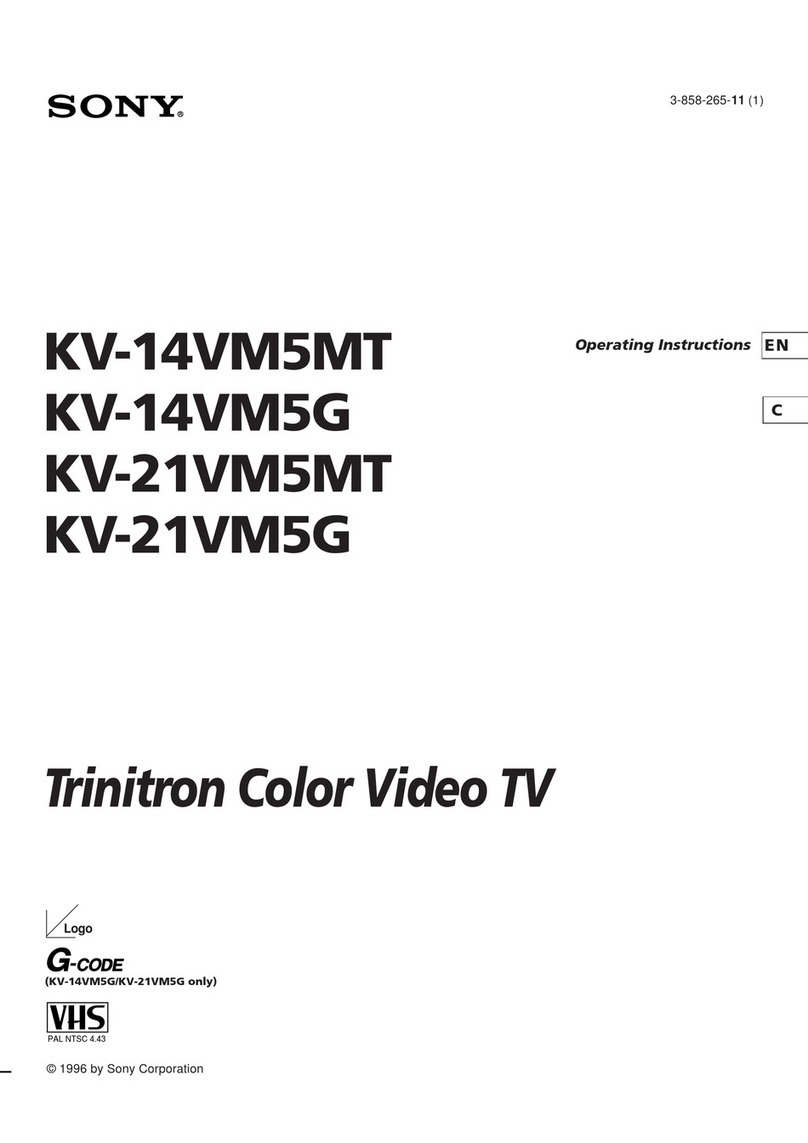 Sony Trinitron KV-14VM5G operating instructions